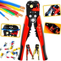 Alicate Crimpador Desencapador Descacador de Fios Uso Profissional Eletricista Decapador Automático 5 Em 1 Ajuste Preciso Cortador Fio Elétrico e Cabo Alicate Crimpador Desencapador Descacador de Fios Uso Profissional Eletricista Decapador Automático 5 Em 1 Ajuste Preciso Cortador Fio Elétrico e Cabo