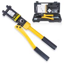 Alicate Crimpador Hidráulico MMNZE de 12 toneladas para terminais de cabos, 8 AWG a 250 MCM, ferramenta hidráulica manual para crimpar fios e terminais de bateria, com 8 matrizes