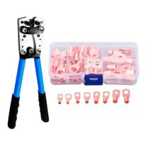 Alicate Crimpador Prensa Cabo de Bateria com 60 Terminais de Cobre 6-50mm