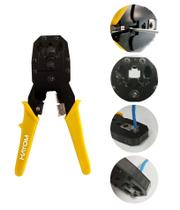 Alicate Crimpador RJ45/11 C lâmina para descascar fios cabos Alicate Crimpador RJ45/11 C lâmina para descascar fios cabos