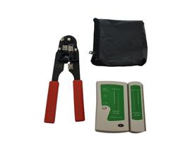 Alicate Crimpador RJ45 210C + Testador de Cabo RJ45 e RJ11