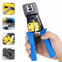 Alicate Crimpador RJ45 RJ11 RJ12 para Cabos UTP Vazado EzCrimp Rede e Telefone Uso Técnico Residencial