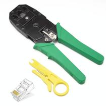 Alicate Crimpar Corte de Cabo com 50 unid. Plug de Rede