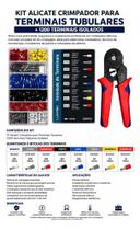Alicate Crimpar Crimpador Terminal C/ 1200 Terminais Ilhós