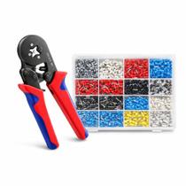 Alicate Crimpar Ilhos Tubular Box 1200 Terminais 0,25-10mm