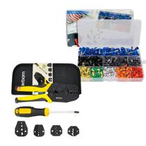 Alicate Crimpar Multifuncional P/ Terminal Ilhós + 800 Ilhos