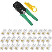Alicate Crimpar Rj45 Rj11 Crimpador Cabo Rede Desencapador e 30 Conector Rj45 Alicate Crimpar Rj45 Rj11 Crimpador Cabo Rede Desencapador e 30 Conector Rj45