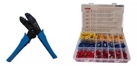 Alicate Crimpar Terminal + Kit 550 Peças Terminais Isolados Alicate Crimpar Terminal + Kit 550 Peças Terminais Isolados