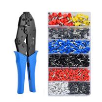 Alicate Cripador Prensa Terminal Tubular Ilhos Kit 1200 Ferrules Terminais Fio 0.25-10 mm² Crimpar