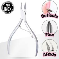 Alicate Cutícula Unha Manicure Pedicure Podóloga Mãos Pés Profissional Manicure Aço Inox Afiado Monolo