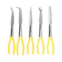 Alicate De Bico Extra Longo Com Ponta Reta E Curva, Ferramentas Manuais Para Mecânica, Kit De