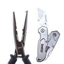 Alicate De Bico Longo Pesca 7,5pol Estilete Dobrável 6 Pol Alicate De Bico Longo Pesca 7,5pol Estilete Dobrável 6 Pol