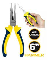 Alicate De Bico Meia Cana Reto 6 Aço Profissional Hammer