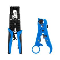 Alicate de Compressão para Conectores F, BNC e RCA - Kit de Instalação para Câmeras CCTV