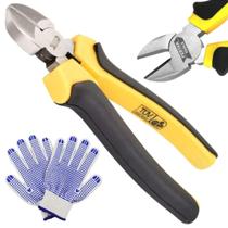 Alicate De Corte 6 Profissional Cabo Emborrachado + Luva Epi