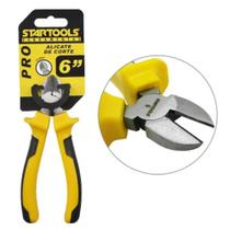 Alicate De Corte Diagonal 6'' Cabo Emborrachado Amarelo / Preto Pro Na Cartela - STARTOOLS Alicate De Corte Diagonal 6'' Cabo Emborrachado Amarelo / Preto Pro Na Cartela - STARTOOLS