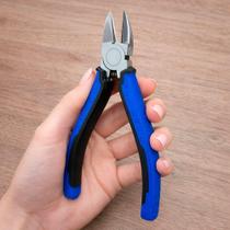 Alicate de Corte Diagonal de Precisão 150mm 6 Azul em Aço Inox com Cabos Emborrachados