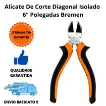 Alicate De Corte Diagonal Isolado 6" Polegadas Resistente Bremen Alicate De Corte Diagonal Isolado 6" Polegadas Resistente Bremen