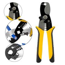 Alicate de Corte e Desencapador de Fios Profissional Aço de Alta Dureza, Cabo Ergonômico Emborrachado, Função de Decap Alicate de Corte e Desencapador de Fios Profissional Aço de Alta Dureza, Cabo Ergonômico Emborrachado, Função de Decap