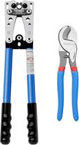 Alicate de Crimpagem Tivorex - Conjunto de Cortador de Cabos AWG 8 a 1/0 Alicate de Crimpagem Tivorex - Conjunto de Cortador de Cabos AWG 8 a 1/0