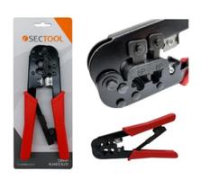 Alicate de crimpar rede RJ45 RJ11 com catraca