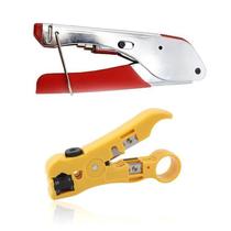 Alicate de Crimpar RG6 RG59 + Alicate Decapador de Fios e Cabos