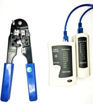 Alicate De Crimpar rj45 210C + Testador de Cabos de Rede Alicate De Crimpar rj45 210C + Testador de Cabos de Rede