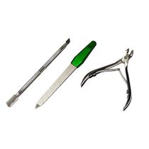 Alicate De Cutícula Aço Inox Afiado Com Kit Espátula E Lixa - IDEA-PRO Alicate De Cutícula Aço Inox Afiado Com Kit Espátula E Lixa - IDEA-PRO