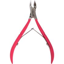 Alicate de Cutícula Cala Soft Touch Coral em Aço Inoxidável