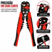 Alicate de Eletricista Automático Desencapador Cortador e Crimpador Alicate de Eletricista Automático Desencapador Cortador e Crimpador