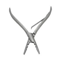 Alicate De Extensão De Cabelo Em Aço Inoxidável Prata De 7 Polegadas, 3 Tipos Com Dois Furos Para