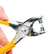 Alicate de Ilhós Manual com 100 Ilhós Dourados 4mm, Metal Resistente, I Artesanato e Costura - BTEK