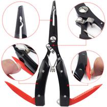 Alicate de Pesca INOX Albatroz LYQ-1006 Aço Inoxidável Cortador Tesoura para Linha Multi Canivete