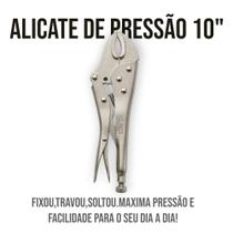 Alicate De Pressão Chave De 10'' Cromado Reforçado Para Manutenção