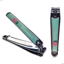 Alicate de Unha Grande com Lixa Profissional Cortador Inox Estampado com Ponta Curvada LKS9140