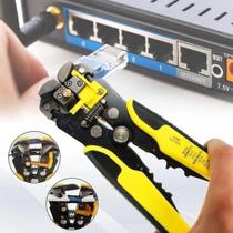 Alicate decapador de fios eletrico manutenção casa, prédio, rede de cabo cor amarelo