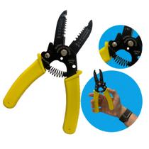Alicate Descascador de Fios 7 em 1 Profissional Multifuncional Cortar Decapar Fios E Cabos Eletricista