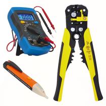 Alicate Descascador De Fios Decapador Multimetro Teste Volt