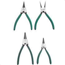 Alicate Extrator de Anéis Bico Curvo Reto Interno Externo 7 polegadas Kit 4 Peças Lorben GT6217