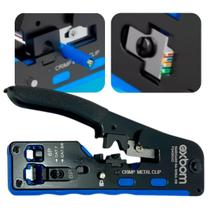 Alicate EZ Crimpar Compacto com Lâmina de Corte Integrada para Conectores de Rede para Conectores RJ45, RJ12 e RJ11 Praticidade e Segurança Alicate EZ Crimpar Compacto com Lâmina de Corte Integrada para Conectores de Rede para Conectores RJ45, RJ12 e RJ11 Praticidade e Segurança