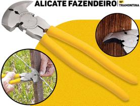 Alicate Fazendeiro 10" C/ Empunhadura Em PVC Tramontina P/ Reparos Uso Profissional Doméstico Oficina Atividades Rurais Alicate Fazendeiro 10" C/ Empunhadura Em PVC Tramontina P/ Reparos Uso Profissional Doméstico Oficina Atividades Rurais