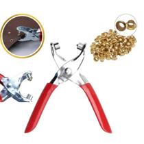 Alicate Fixador Aplicador Para Ilhós Couro Bolsa Cinto C/ 100 Ilhóses