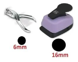 Alicate Furador 6mm + Perfurador Circulo Scrapbook Eva 16mm