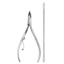 Alicate Inox para Cuticula 778-E + Espátula Dupla 371C Mundial - Kit Alicate Inox para Cuticula 778-E + Espátula Dupla 371C Mundial - Kit