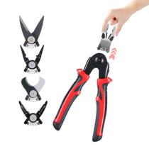Alicate Mandíbulas Cabeça Removível Aço Inox 5 em 1 Corta Descasca Crimpa