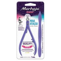 Alicate Merheje Para Cuticula Com Espatula Basic Lilas Alicate Merheje Para Cuticula Com Espatula Basic Lilas