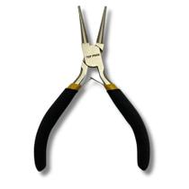 Alicate Mini Bico Redondo Ponta Fino 4,5" Mola Aço Carbono Cabo Borracha Termoplástica - TOP PROS