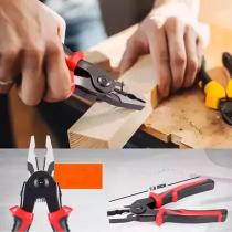 Alicate Multifuncional 5 em 1 Mandíbulas Intercambiáveis Aço inox e Cabo Emborrachado FullShop