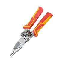 Alicate Multifuncional 8 Em 1 Para Eletricista: Decapador De Fios, Testador De Tensão, Cortador De