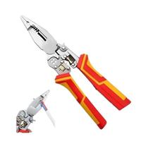 Alicate Multifuncional 8 Em 1 Para Eletricistas: Decapador De Fios, Testador De Voltagem, Cortador Alicate Multifuncional 8 Em 1 Para Eletricistas: Decapador De Fios, Testador De Voltagem, Cortador